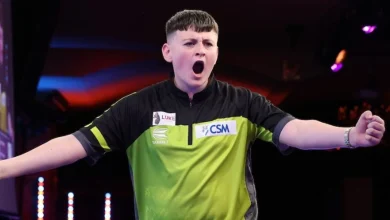 Mitchell Lawrie in WDF World Darts Championship final LIVE! Scores, updates as 15-year-old faces Jimmy van Schie for world title at Lakeside