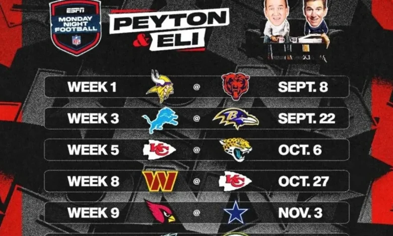 Monday Night Football schedule: Is there a 'ManningCast' tonight?
