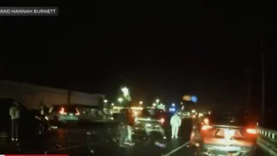 Multiple vehicles involved in crash on icy overpass in Carroll County