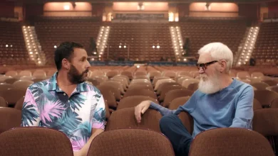'My Next Guest with David Letterman and Adam Sandler' on Netflix, two comedy greats telling each other they're great
