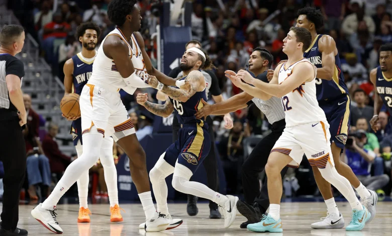 NBA announces suspensions from Suns-Pelicans game