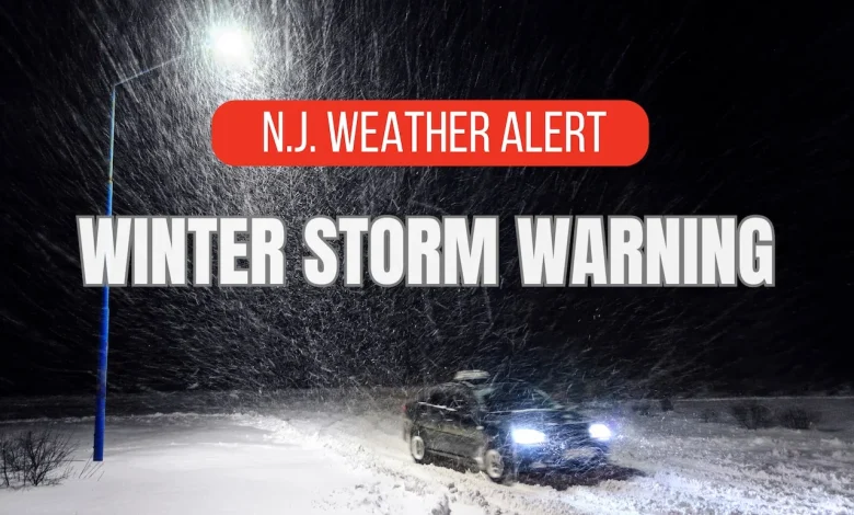N.J. weather forecast: Winter storm warning issued for 3 counties expecting most snow