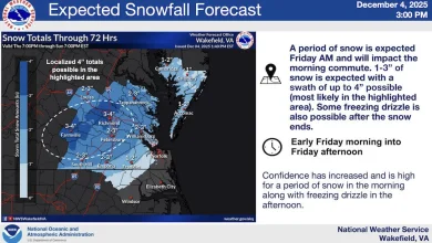 NWS issues Winter Weather Advisory for the Eastern Shore