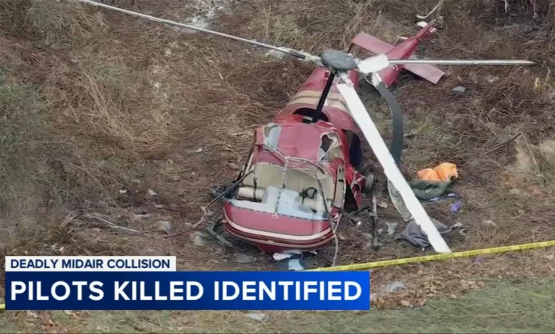 Names released of 2 pilots killed in midair helicopter collision in Hammonton, New Jersey