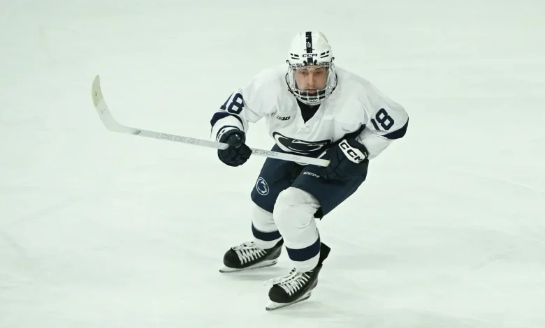 Nashville Predators prospect Aiden Fink playing for U.S. Collegiate Selects in Spengler Cup