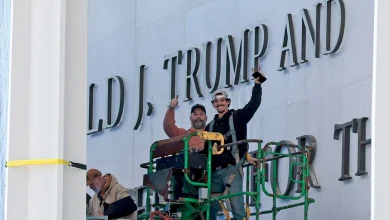 New Trump-Kennedy Center sign is affixed to building facade despite concerns about legality