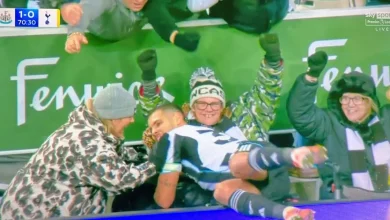 Newcastle star leaps into crowd and hugs disabled fan vertically to celebrate goal