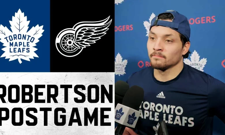 Nicholas Robertson | Post Game at Detroit Red Wings | December 28, 2025