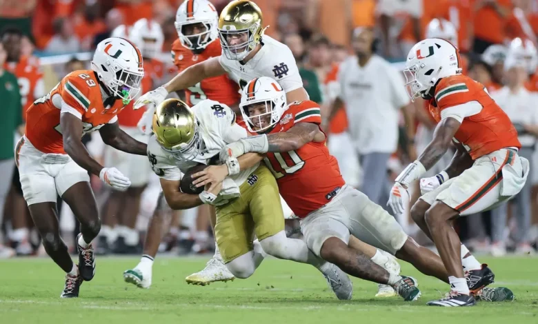 Notre Dame or Miami: Who will be sweating more on CFP Selection Sunday?