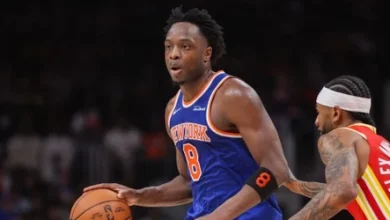 OG Anunoby delivers late to help Knicks hang on for 128-125 win over Hawks