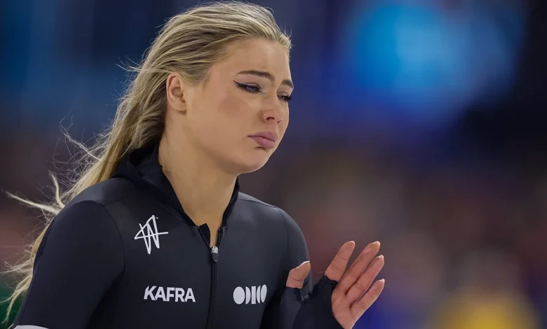 Olympic hopeful Jutta Leerdam, Jake Paul's fiancée, bounces back after crushing fall during trials