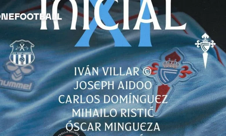 Once Sant Andreu - Celta | Solo repite Fran Beltrán respecto al último partido de Liga