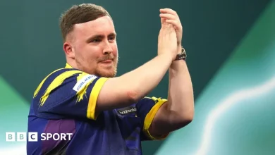 PDC World Darts Championship: Luke Littler beats Darius Labanauskas in first round