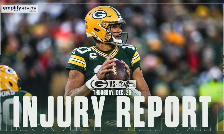 Packers list seven questionable, rule out two vs. Ravens