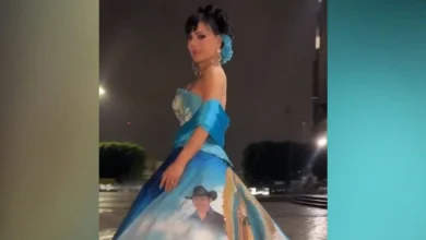 Para cantar a la Virgen de Guadalupe, Maribel Guardia usa vestido con el rostro de su hijo fallecido | VIDEO