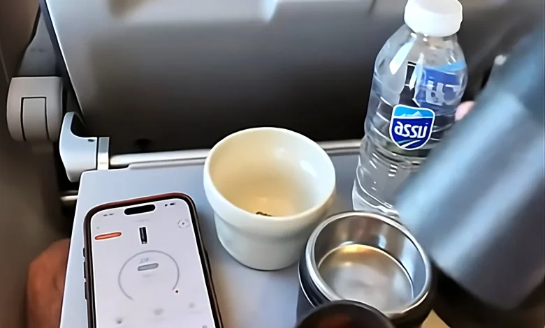 Passenger Built an Espresso Bar in His Economy Seat — Coffee Genius or Cabin Nightmare?