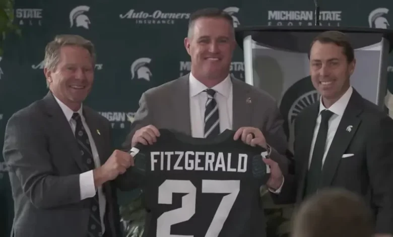 Pat Fitzgerald press conference livestream video at MSU football