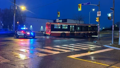 Pedestrian struck by TTC bus near Sherway Gardens in Etobicoke