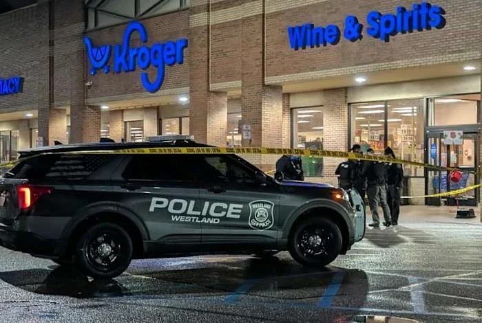 Police search for suspect involved in shooting outside Kroger in Westland