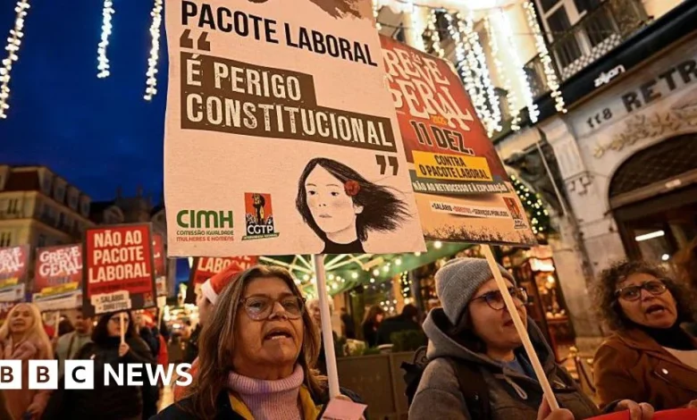 Portugal hit by severe disruption in first general strike for 12 years