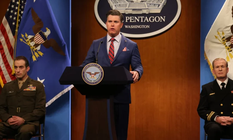 "Pretend I'm a fishing boat and fire away": Jost plays Hegseth in "SNL" cold open