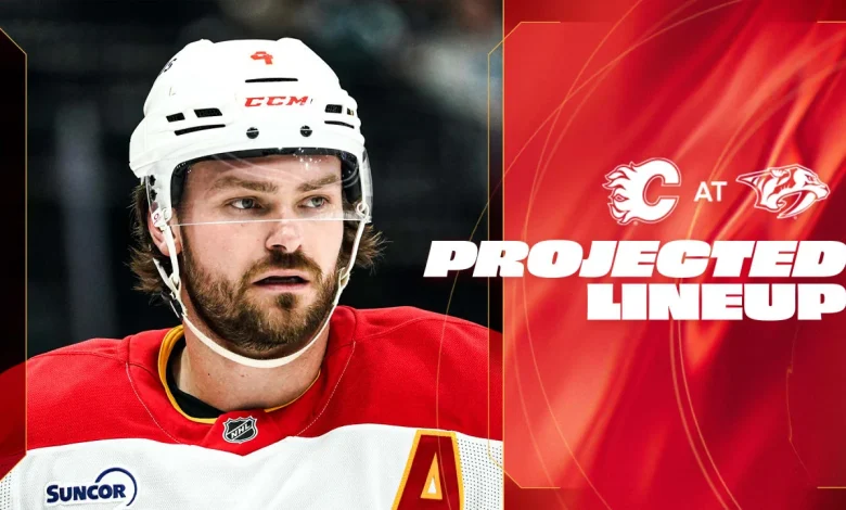 Projected Lineup - Flames @ Predators