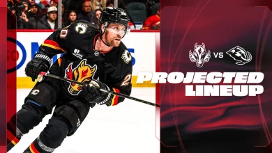 Projected Lineup - Flames vs. Mammoth