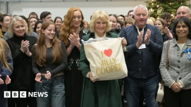 Queen Camilla meets cast and crew on Bristol's Rivals set