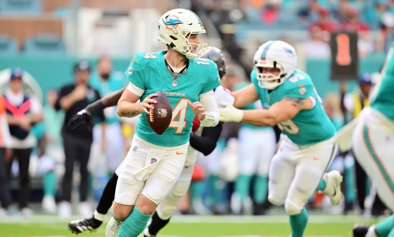 Quinn Ewers’ first NFL TD pass makes it 7-7 in Miami