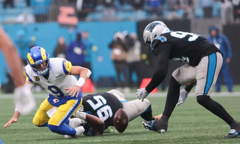 Rams-Panthers takeaways: Matthew Stafford’s fumble helps Carolina upset L.A.
