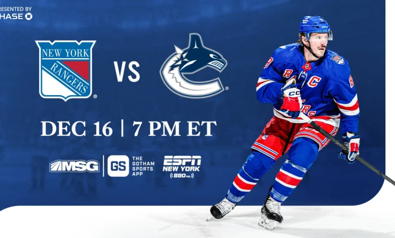 Rangers vs. Canucks: Pregame Notes