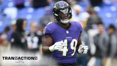 Ravens Activate Jay Higgins IV From Injured Reserve to 53-Man Roster