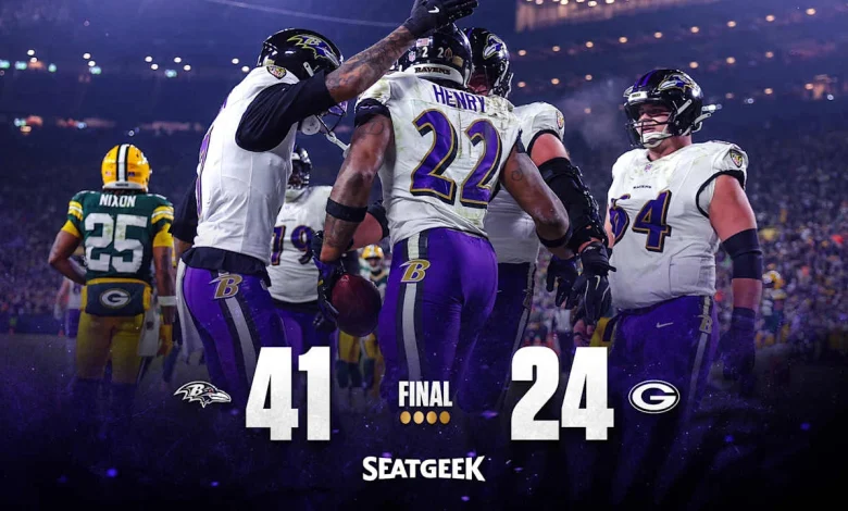 Ravens Pummel Packers to Stay Alive in Playoff Race