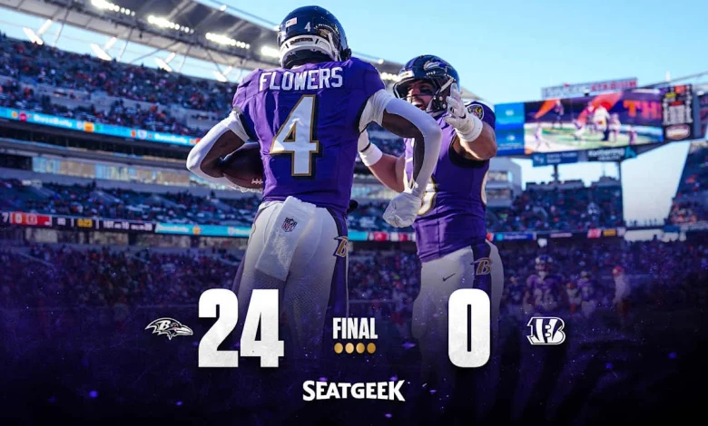 Ravens Shut Out Bengals on the Road