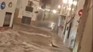 Red 'extreme danger' warning for Brit holiday hotspot as horror storm batters Costa del Sol with floods and hail