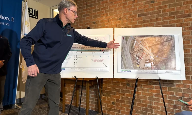 Repair work on busted OCWA water pipe could go well into January, official says