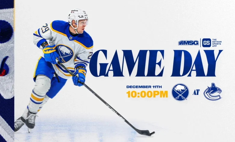 Sabres at Canucks | How to watch, lineup notes, and storylines