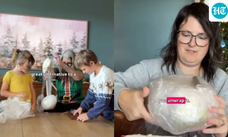 Saran Wrap Ball game is quietly taking over Christmas parties. How to play? | Hindustan Times