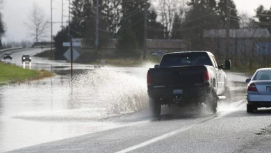 Section of Hannegan Road south of Lynden closed due to flooding