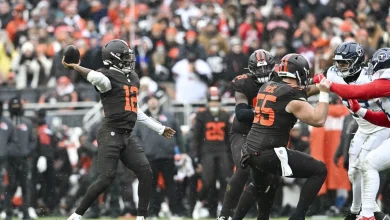 Shedeur Sanders 60-yard TD gives Browns halftime lead as Myles Garrett gets closer to history