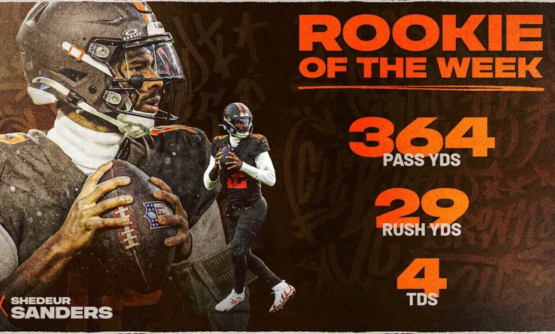 Shedeur Sanders named NFL Rookie of the Week for Week 14