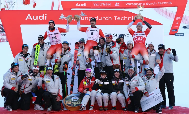 'Simply perfect': Meillard leads Swiss clean sweep in Val d'Isère