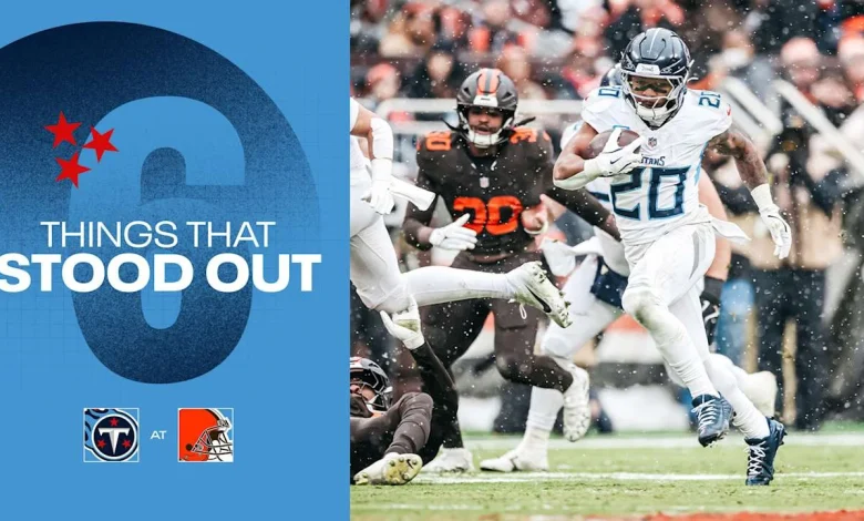 Six Things That Stood Out for the Titans in Sunday's 31-29 Win Over the Browns 