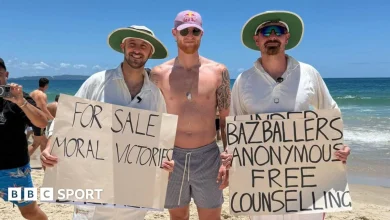 Sledged on the beach - England's break in Noosa