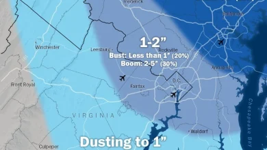 Snow and bitter cold forecast for D.C., Maryland, Virginia on Sunday