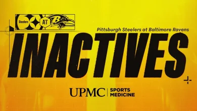 Steelers inactives for Week 14 at Ravens