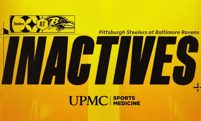 Steelers inactives for Week 14 at Ravens