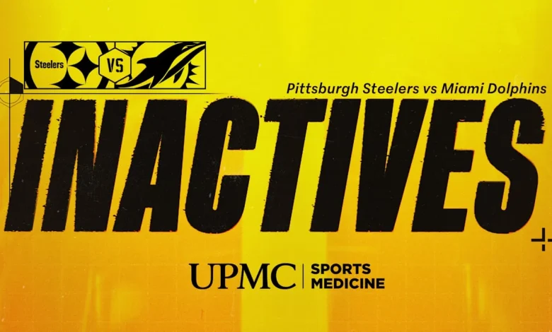 Steelers inactives for Week 15 vs Dolphins