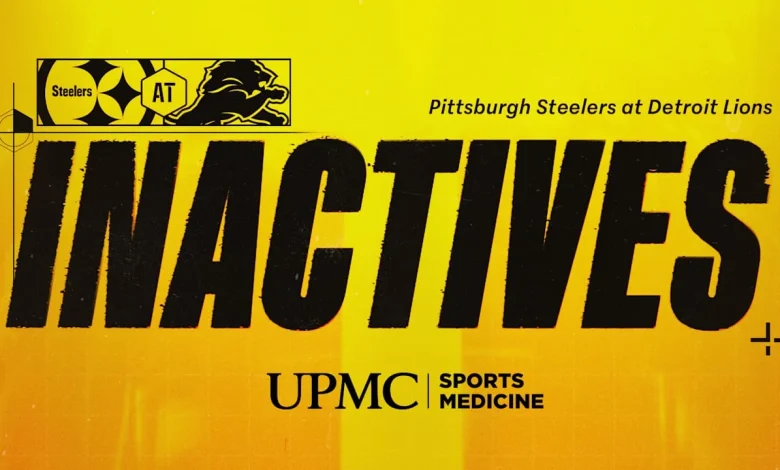 Steelers inactives for Week 16 at Lions