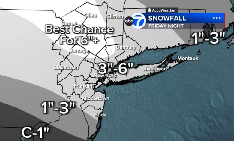 Storm to bring widespread snow, mix across NYC, Tri-State area Friday night into Saturday morning